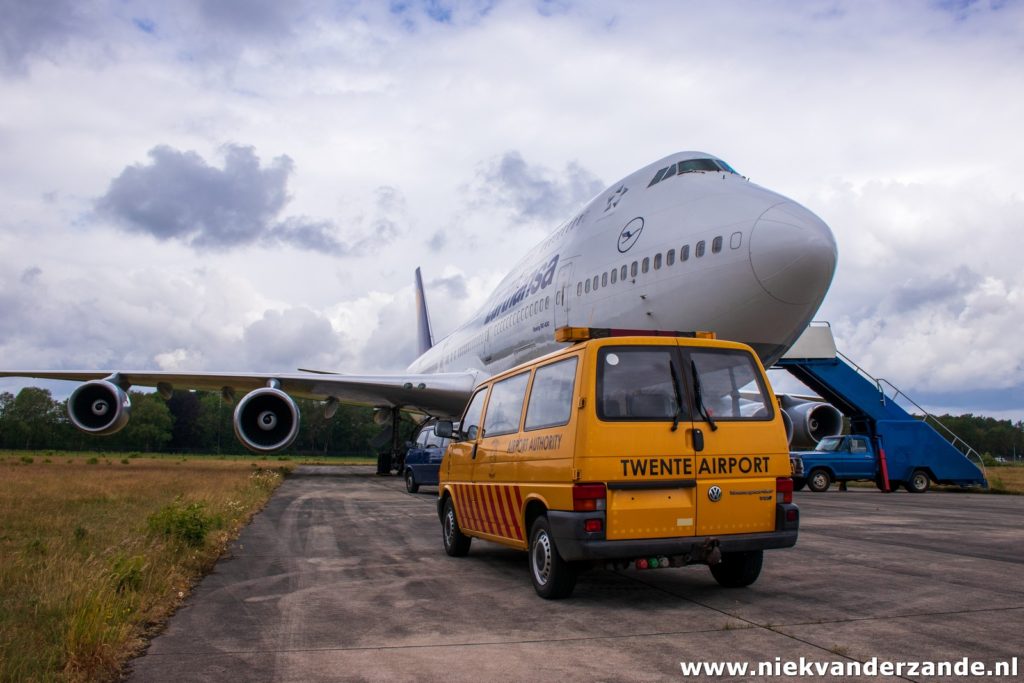 Lufthansa 747 parked at Twente Airport