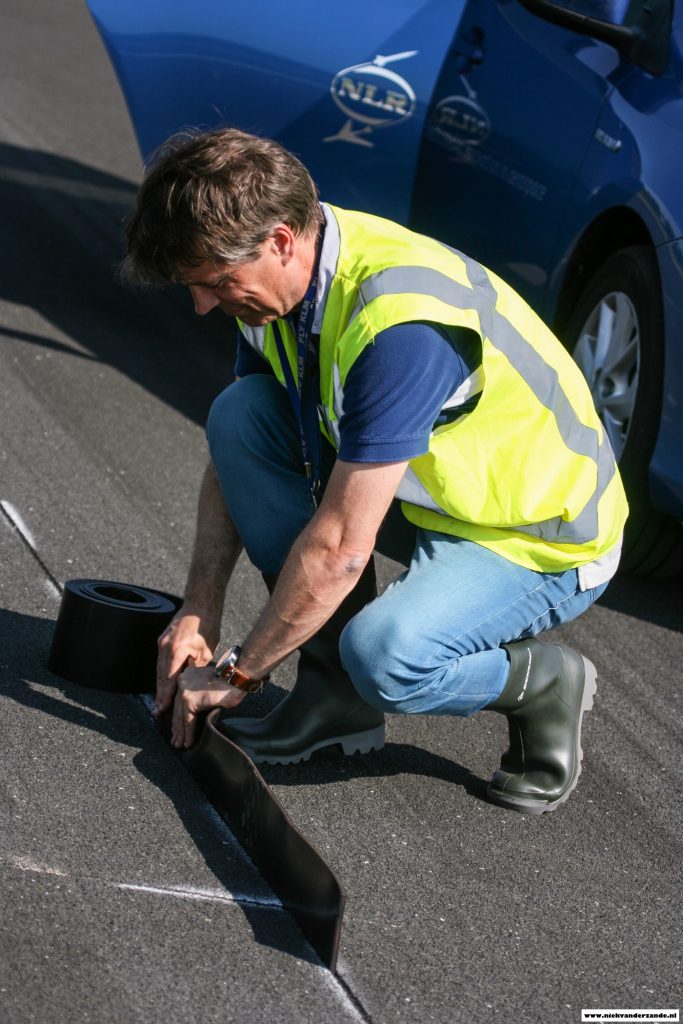 Preparation of the water basin on the runway