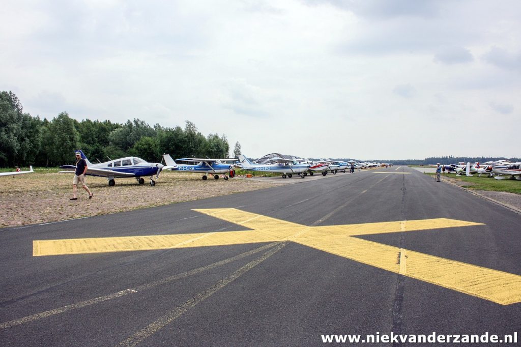 One of the parking spaces at Twente Airport