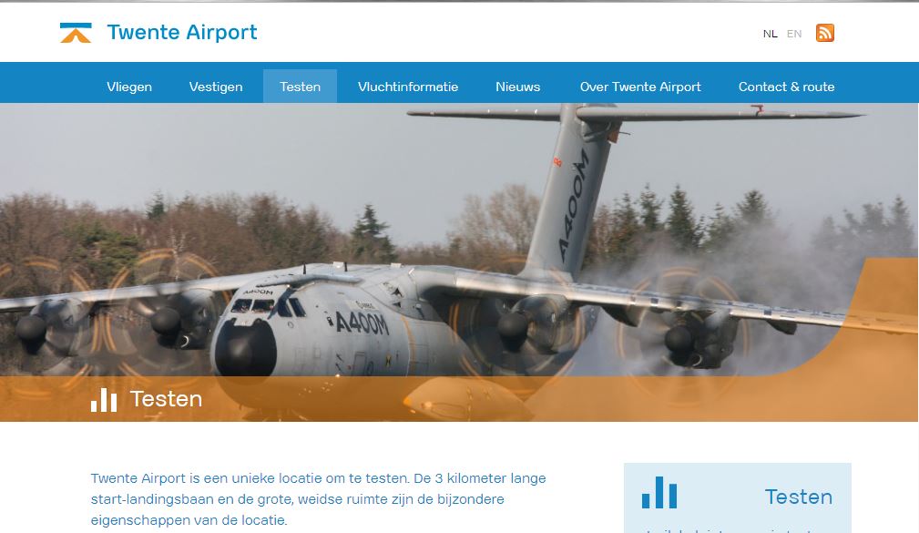 Twente Airport Website