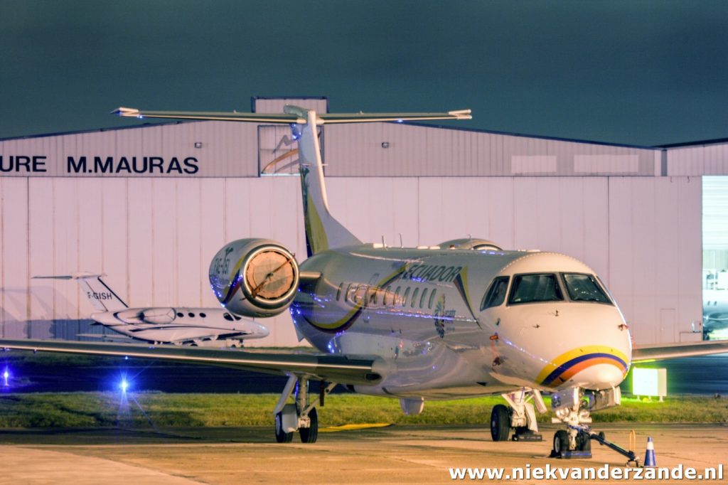 The Ecuadorian presidential aircraft was parked at Le Bourget during a visit to Paris