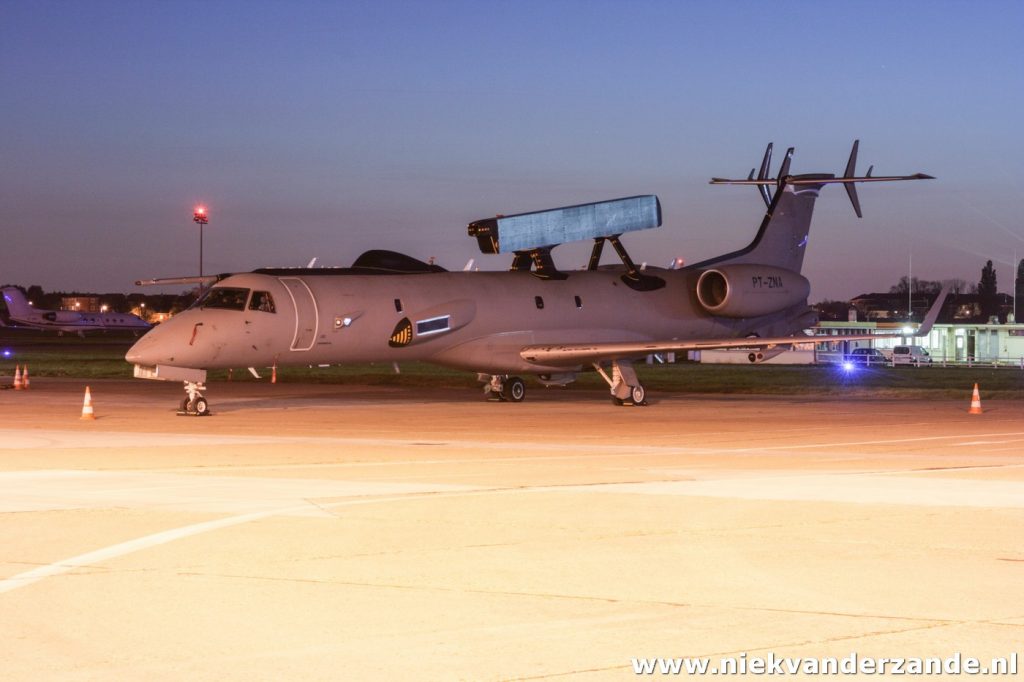 A brand new Embraer ERJ-145AEW amde a stop at Le Bourget during the delivery flight to India