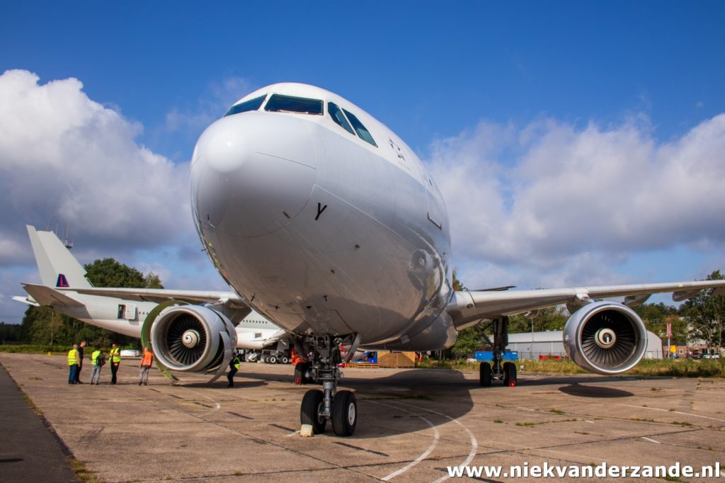 Brussels Airlines A330 OO-SFY after landing at Twente Airport