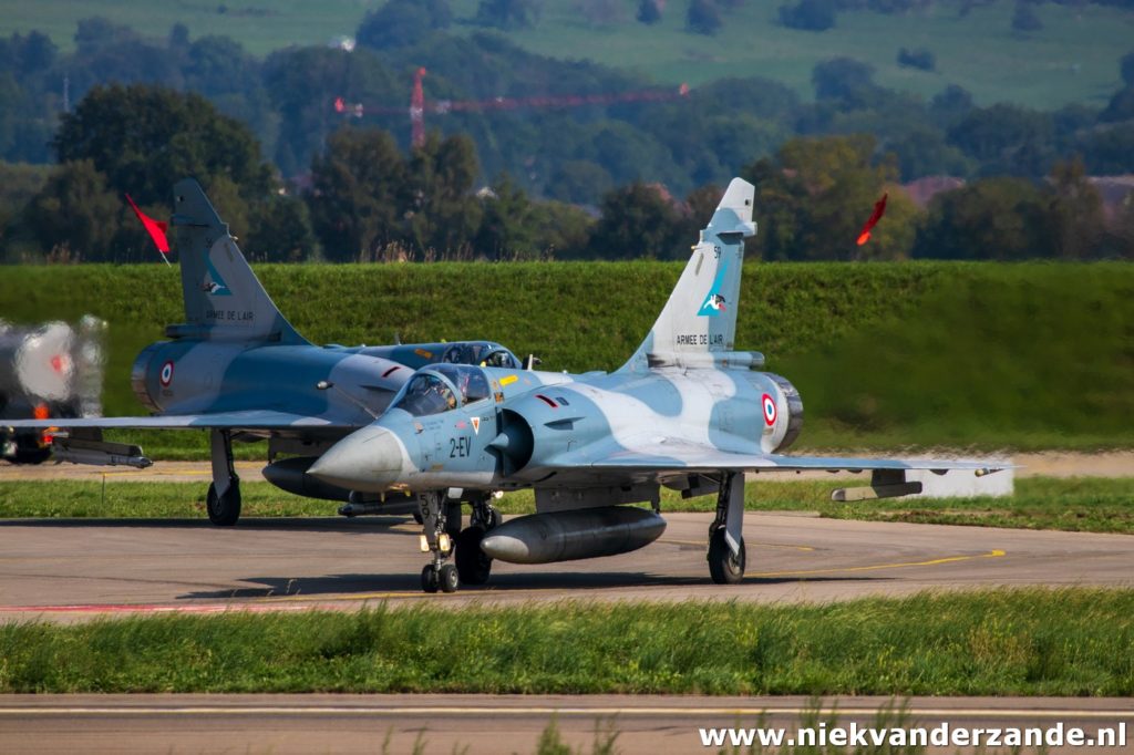 Mirages taxi out for another mission during exercise Épervier 2019