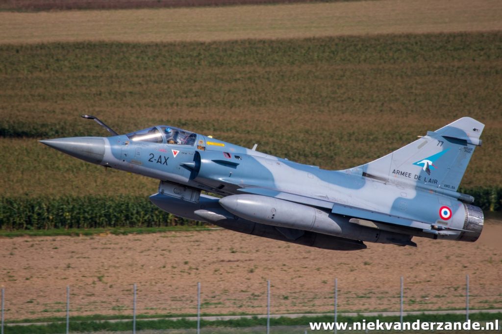 Mirage takeoff at Payerne during exercise Épervier 2019